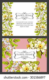Invitation with floral background