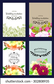 Invitation with floral background Invitation with floral background