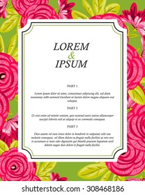 Invitation with floral background