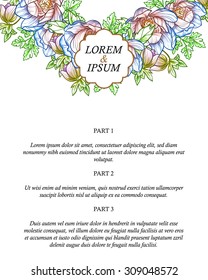 Invitation with floral background
