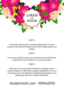 Invitation with floral background