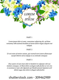 Invitation with floral background