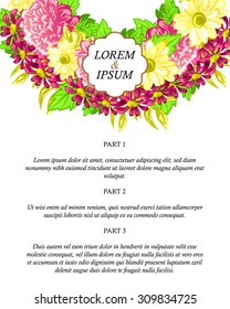 Invitation with floral background