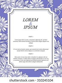 Invitation with floral background