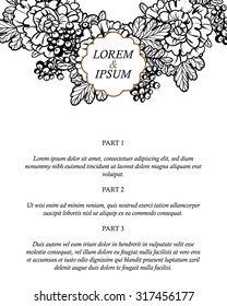 Invitation with floral background