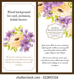 Invitation with floral background