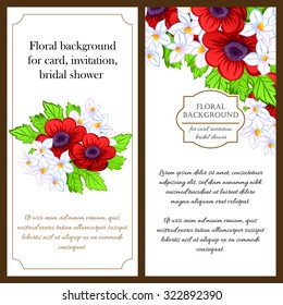 Invitation with floral background