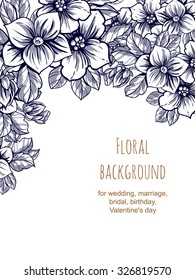 Invitation with floral background