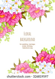 Invitation with floral background