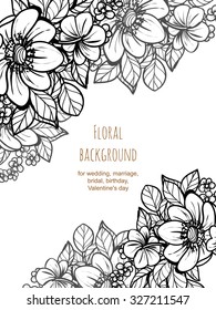 Invitation with floral background