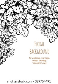 Invitation with floral background