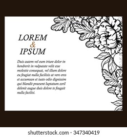 Invitation with floral background