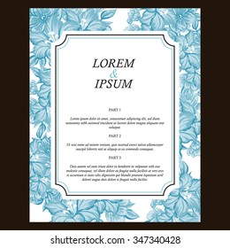 Invitation with floral background