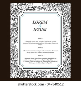 Invitation with floral background