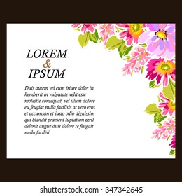 Invitation with floral background