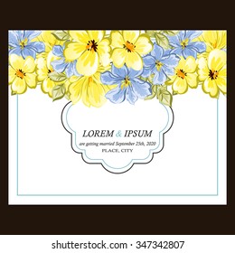 Invitation with floral background