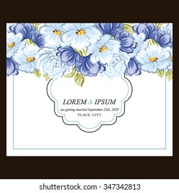 Invitation with floral background