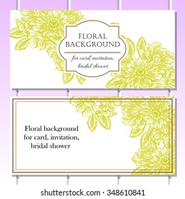 Invitation with floral background