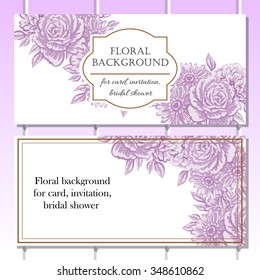 Invitation with floral background