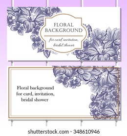 Invitation with floral background