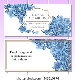 Invitation with floral background