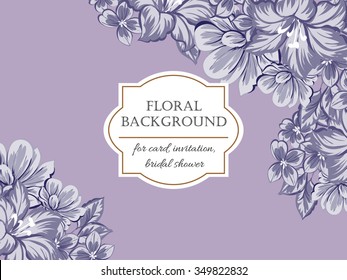 Invitation with floral background