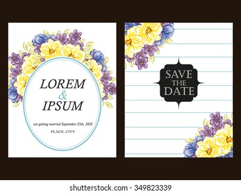 Invitation with floral background