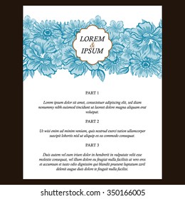 Invitation with floral background