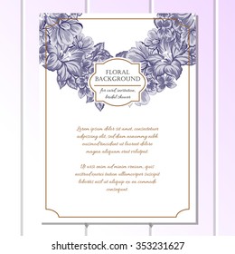 Invitation with floral background