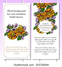 Invitation with floral background