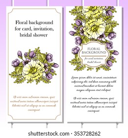 Invitation with floral background