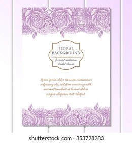 Invitation with floral background