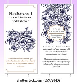 Invitation with floral background
