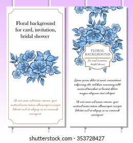 Invitation with floral background