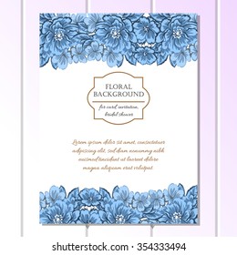 Invitation with floral background