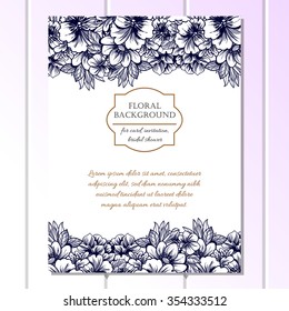 Invitation with floral background Invitation with floral background