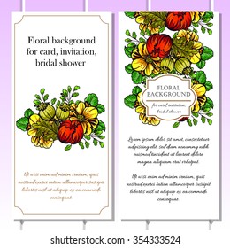 Invitation with floral background