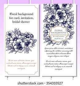 Invitation with floral background