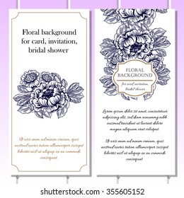 Invitation with floral background