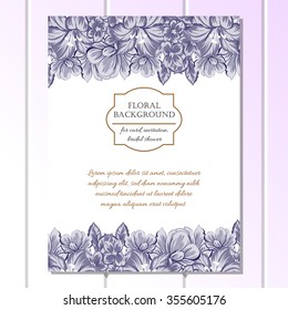 Invitation with floral background