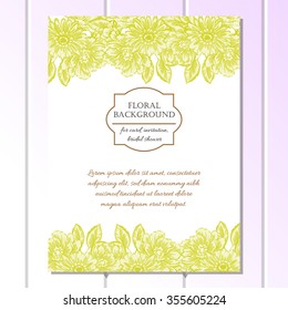 Invitation with floral background