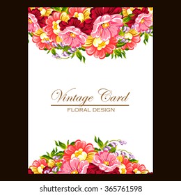 Invitation with floral background