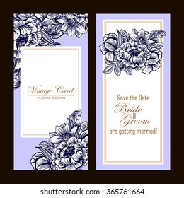 Invitation with floral background