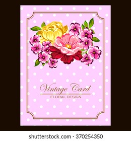 Invitation with floral background