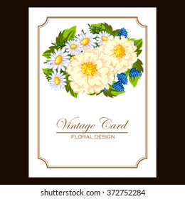 Invitation with floral background