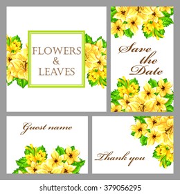 Invitation with floral background