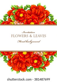 Invitation with floral background