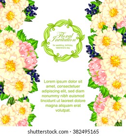 Invitation with floral background