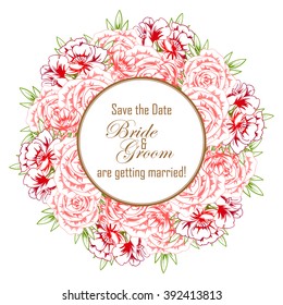 Invitation with floral background