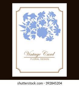 Invitation with floral background